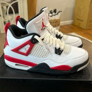 Nike Air Jordan 4 Retro Red Cement Youth Size 7.  Worn 3 times.  Includes box.